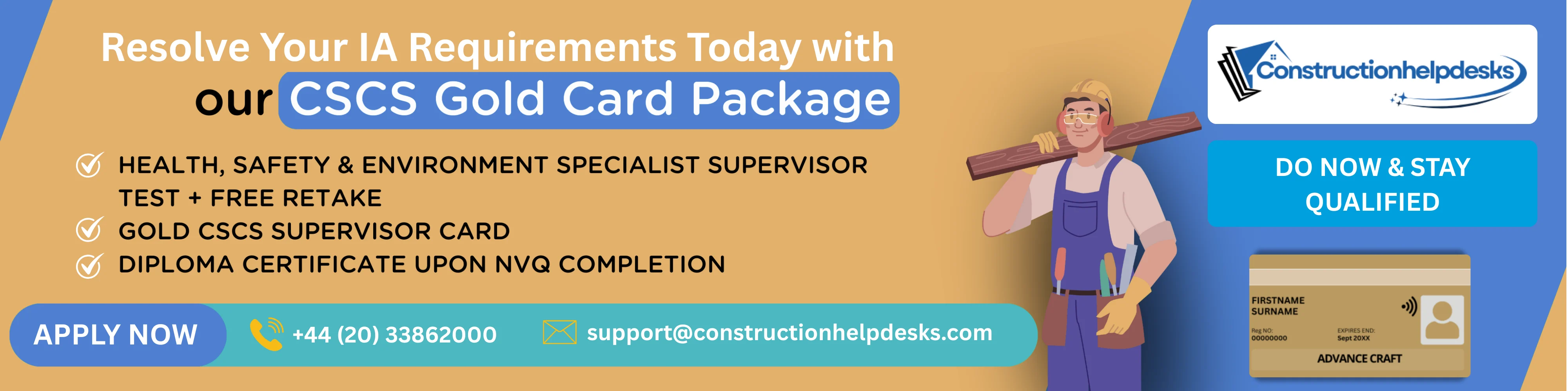 Gold card banner